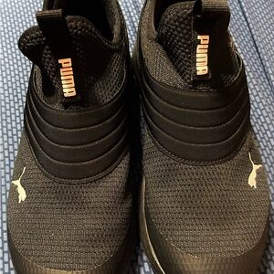 Puma Black Slip-On Sneakers